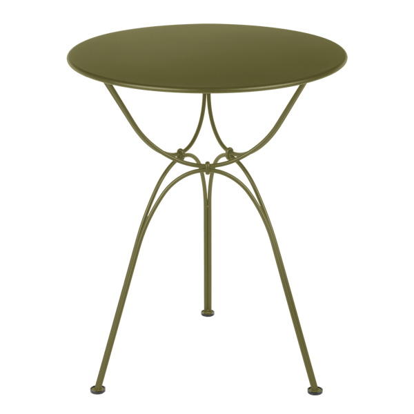Airloop Garden Dining Round Table 60cm By Fermob in Pesto