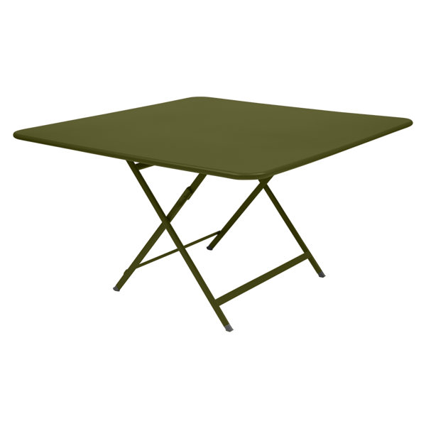 Caractere Large Square Folding Outdoor Dining Table By Fermob in Pesto
