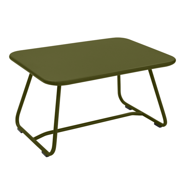 Sixties Outdoor Low Coffee Table Table By Fermob in Pesto