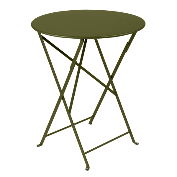 Bistro Outdoor Folding Table Round 60cm By Fermob in Pesto