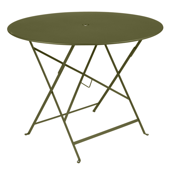 Bistro Outdoor Folding Table Round 96cm By Fermob in Pesto