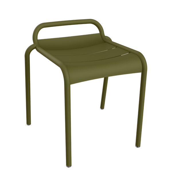 Luxembourg Outdoor Dining Stool By Fermob in Pesto