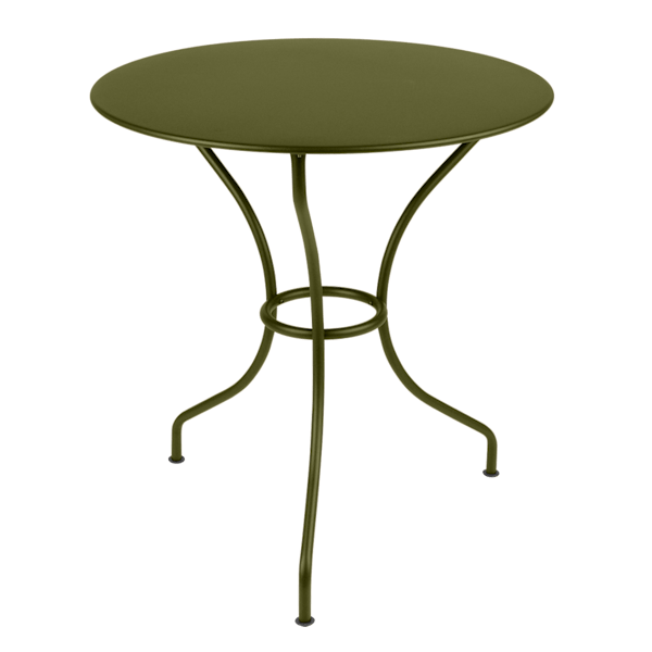 Opera+ Round Outdoor Dining Table 67cm By Fermob in Pesto