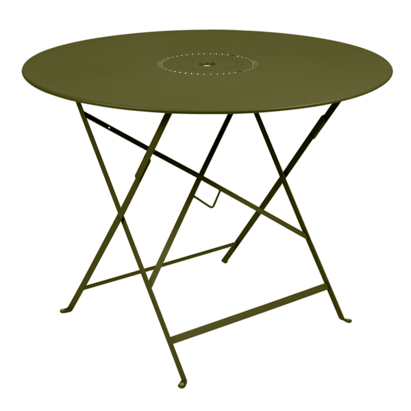 Floreal Folding Garden Table Round 96cm By Fermob in Pesto