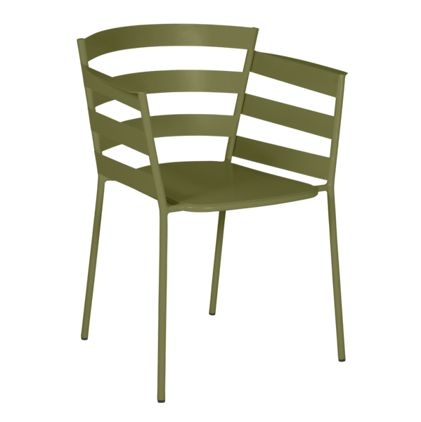 Rythmic Outdoor Dining Armchair By Fermob in Pesto