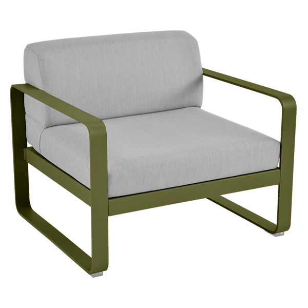 Bellevie Outdoor Lounge Armchair By Fermob in Pesto