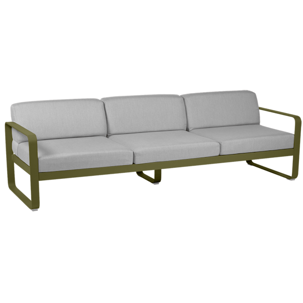 Bellevie 3 Seater Outdoor Sofa By Fermob in Pesto