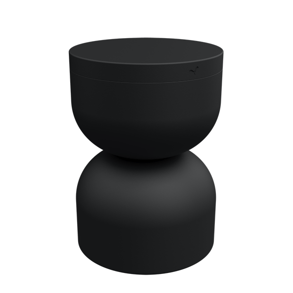 Piapolo Outdoor Stool With Storage By Fermob in Liquorice