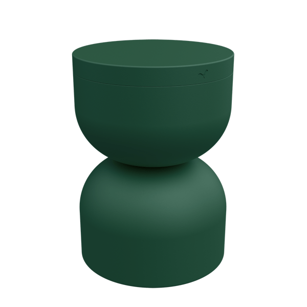 Piapolo Outdoor Stool With Storage By Fermob in Cedar Green