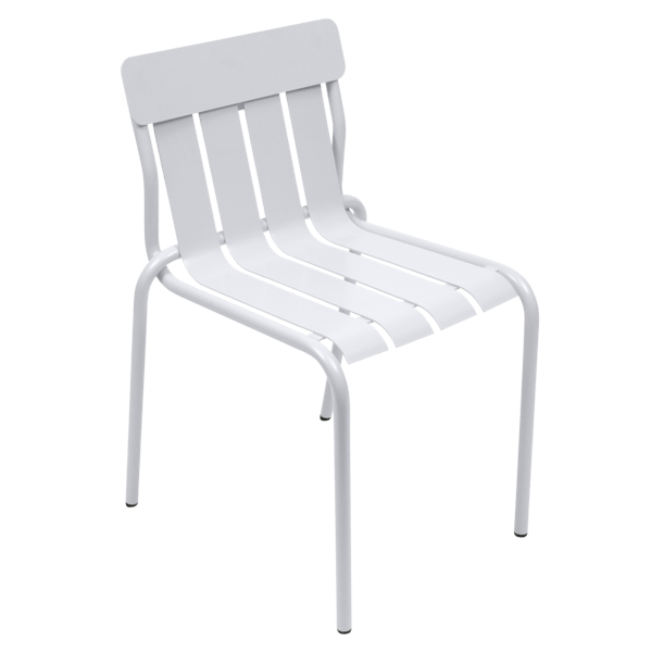 Stripe Outdoor Dining Chair By Fermob in Cotton White