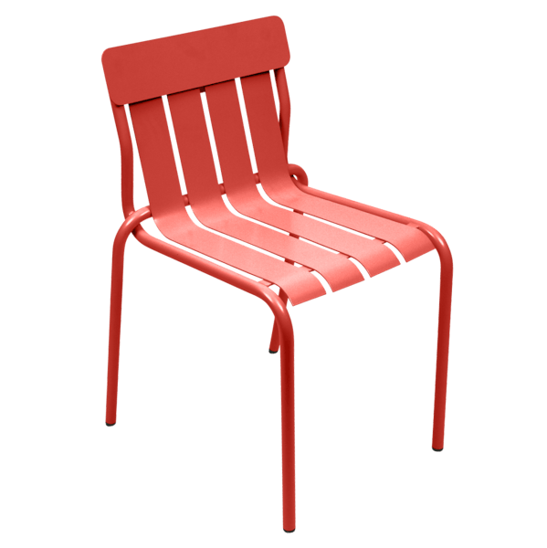 Stripe Outdoor Dining Chair By Fermob in Capucine
