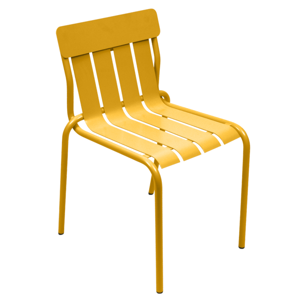Stripe Outdoor Dining Chair By Fermob in Honey