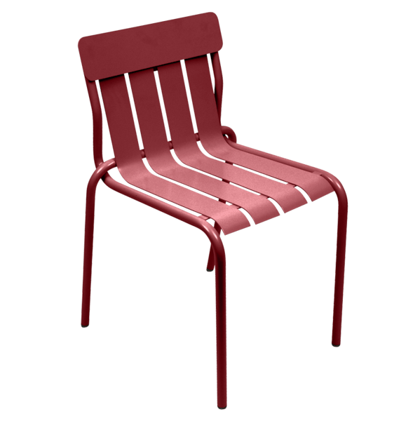 Stripe Outdoor Dining Chair By Fermob in Chilli