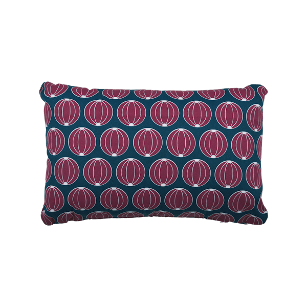Melons Outdoor Cushion - 68 x 44cm By Fermob in Petrol Blue