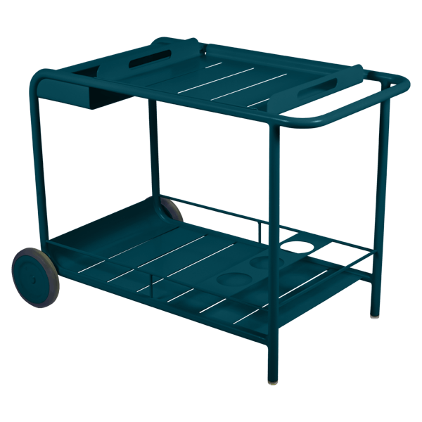 Luxembourg Outdoor Bar Trolley By Fermob in Acapulco Blue