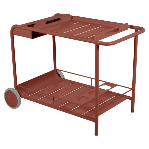 Fermob Luxembourg Bar Trolley in Red Ochre