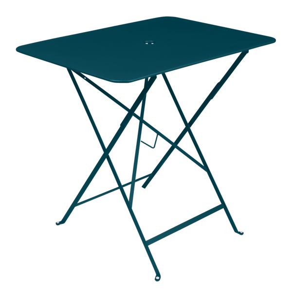 Bistro Outdoor Folding Table Rectangle 77 x 57cm By Fermob in Acapulco Blue