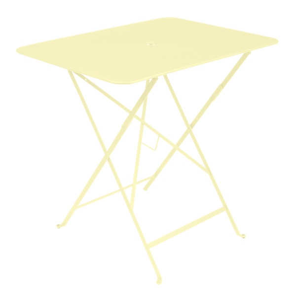 Bistro Outdoor Folding Table Rectangle 77 x 57cm By Fermob in Frosted Lemon