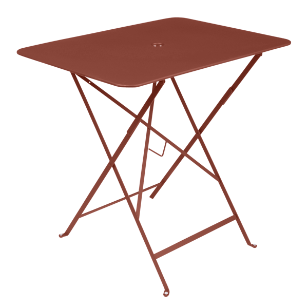 Bistro Outdoor Folding Table Rectangle 77 x 57cm By Fermob in Red Ochre