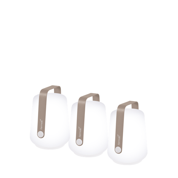 Balad Portable Outdoor Lamps 12cm Set 3 By Fermob in Nutmeg