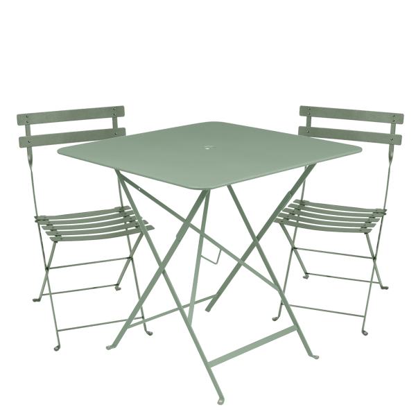 Bistro Outdoor Folding Cafe Set - 71cm Square By Fermob in Cactus