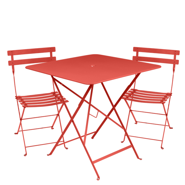 Fermob Bistro Set - 71cm Table and 2 Chairs in Capucine