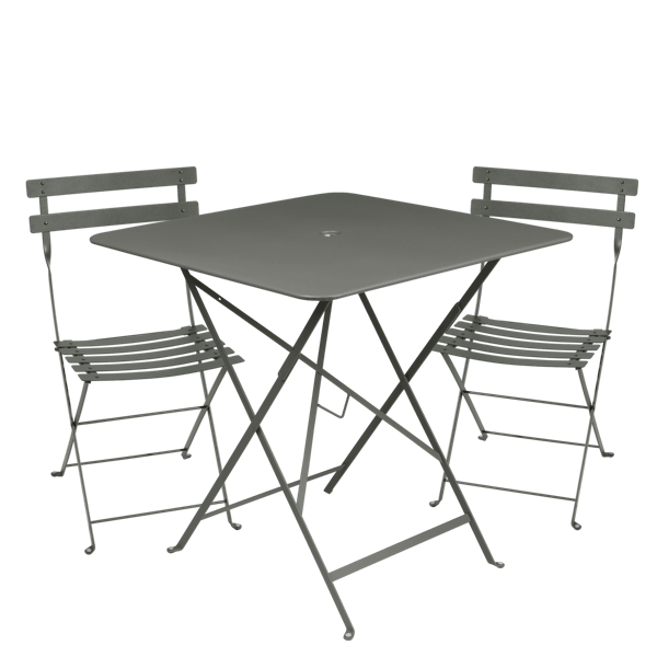 Bistro Outdoor Folding Cafe Set - 71cm Square By Fermob in Rosemary