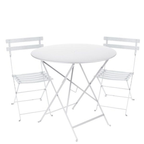 Bistro Outdoor Folding Cafe Set - 77cm Round By Fermob in Cotton White