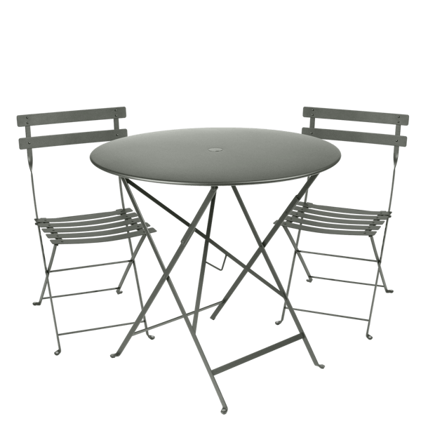 Bistro Outdoor Folding Cafe Set - 77cm Round By Fermob in Rosemary