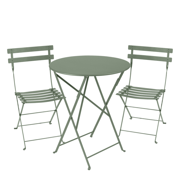 Bistro Outdoor Folding Cafe Set - 60cm Round By Fermob in Cactus