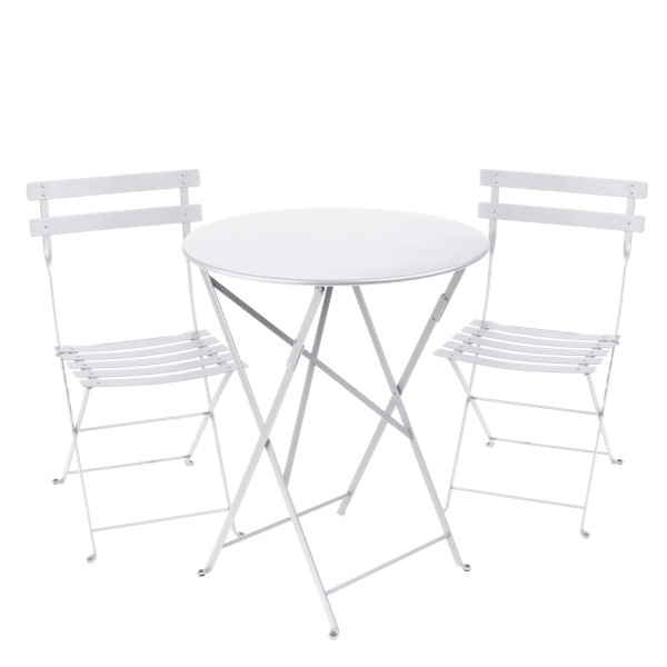 Fermob Bistro Set - 60cm Table and 2 Chairs in Cotton White