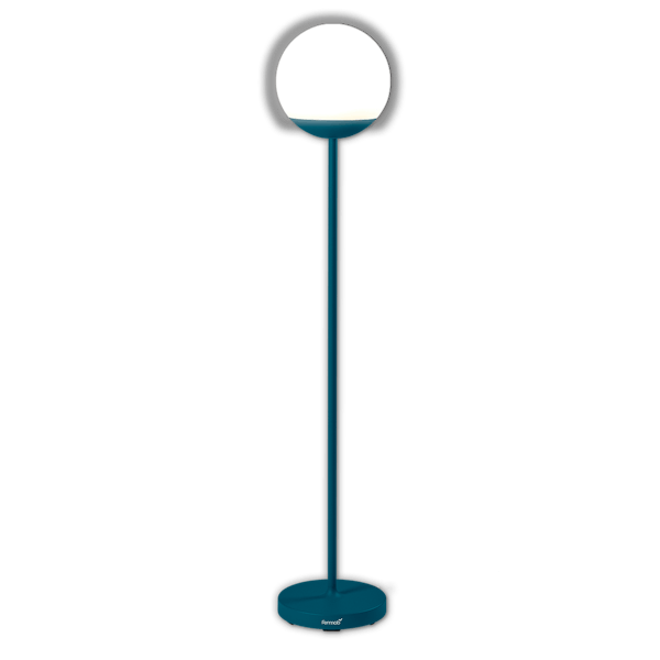 Mooon! Outdoor Portable Floor Lamp 134cm By Fermob in Acapulco Blue