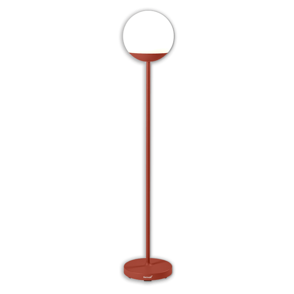 Mooon! Outdoor Portable Floor Lamp 134cm By Fermob in Red Ochre