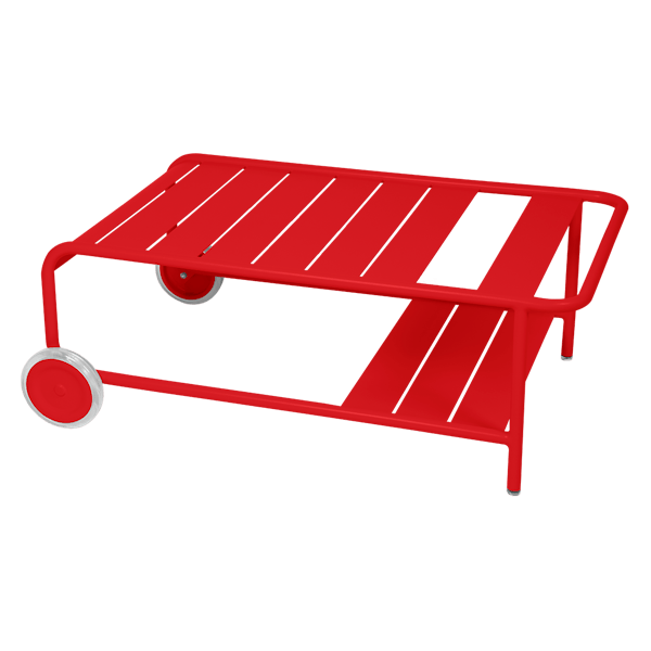 Luxembourg Low Table with Wheels in Poppy