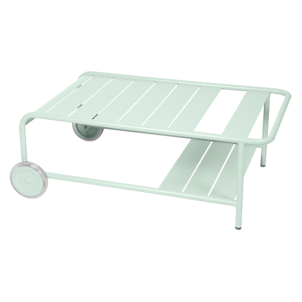 Luxembourg Outdoor Low Table with Wheels By Fermob in Ice Mint