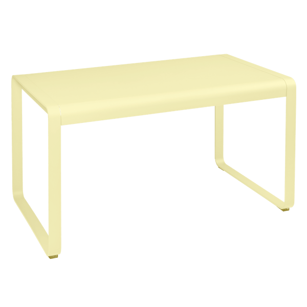 Fermob Bellevie Outdoor Dining Table 140 x 80cm in Frosted Lemon