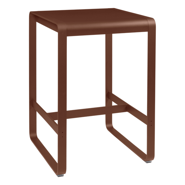 Bellevie Outdoor High Bar Table 74 x 80cm By Fermob in Red Ochre