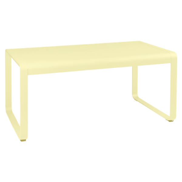 Bellevie Outdoor Mid Height Table 140 x 80cm By Fermob in Frosted Lemon