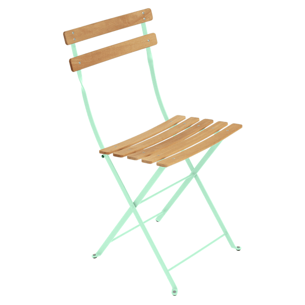 Bistro Outdoor Folding Chair - Wooden Slats By Fermob in Opaline Green
