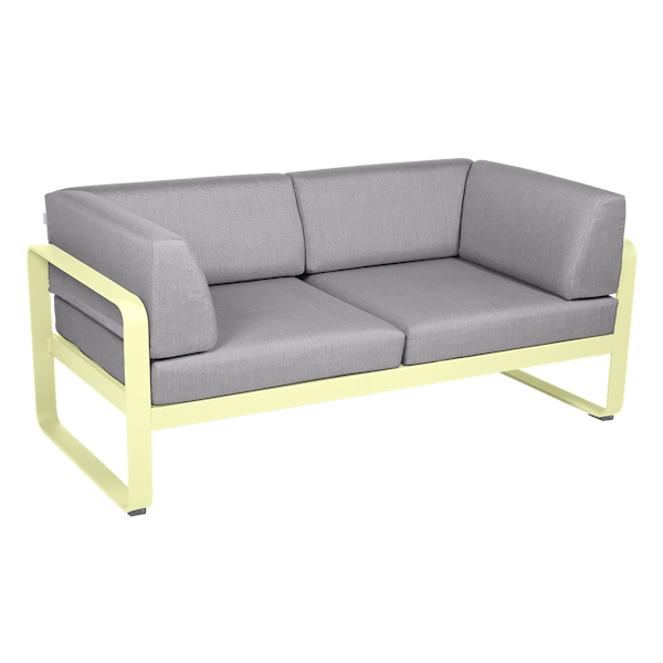 Bellevie 2 Seater Outdoor Club Sofa By Fermob in Frosted Lemon