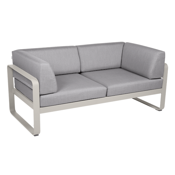 Bellevie 2 Seater Outdoor Club Sofa By Fermob in Clay Grey
