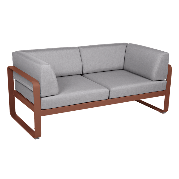 Bellevie 2 Seater Outdoor Club Sofa By Fermob in Red Ochre