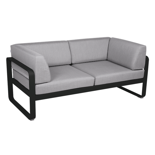 Bellevie 2 Seater Outdoor Club Sofa By Fermob in Liquorice