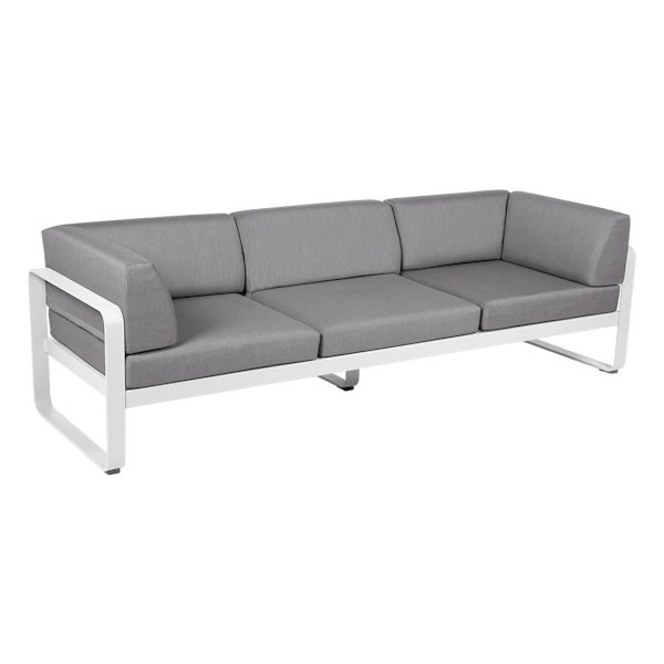 Bellevie 3 Seater Outdoor Club Sofa By Fermob in Cotton White