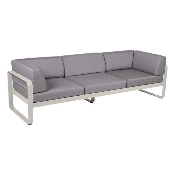 Bellevie 3 Seater Outdoor Club Sofa By Fermob in Clay Grey