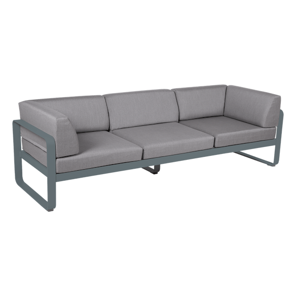 Bellevie 3 Seater Outdoor Club Sofa By Fermob in Storm Grey