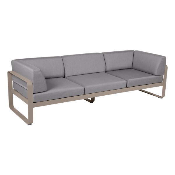 Bellevie 3 Seater Outdoor Club Sofa By Fermob in Nutmeg
