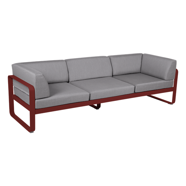 Bellevie 3 Seater Outdoor Club Sofa By Fermob in Chilli