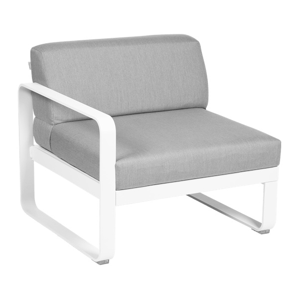 Bellevie Outdoor Modular 1 Seater Left Module By Fermob in Cotton White