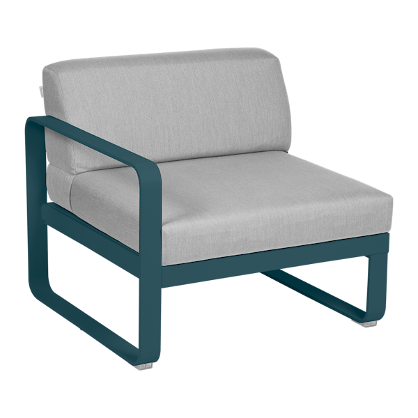 Bellevie Outdoor Modular 1 Seater Left Module By Fermob in Acapulco Blue